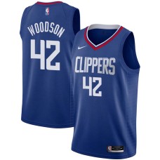 LA Clippers #42 Mike Woodson Jersey -Blue