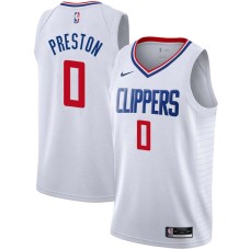 LA Clippers #0 Jason Preston Jersey -White