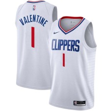 LA Clippers #1 Darnell Valentine Jersey -White