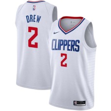 LA Clippers #2 Larry Drew Jersey -White