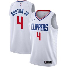 LA Clippers #4 Brandon Boston Jr Jersey -White