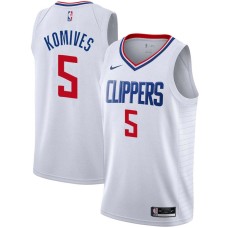 LA Clippers #5 Howard Komives Jersey -White