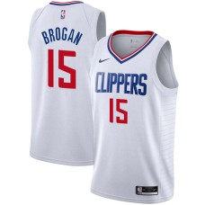 LA Clippers #15 Jim Brogan Jersey -White