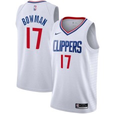 LA Clippers #17 Nate Bowman Jersey -White