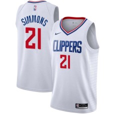 LA Clippers #21 Bobby Simmons Jersey -White