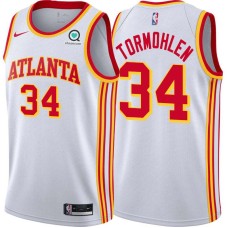 Atlanta Hawks #34 Gene Tormohlen Jersey -White