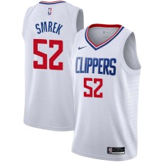 LA Clippers #52 Mike Smrek Jersey -White