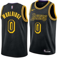 Los Angeles Lakers #0 Orlando Woolridge Jersey -Black 2017-2018 City