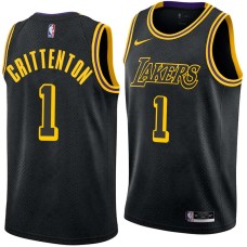 Los Angeles Lakers #1 Javaris Crittenton Jersey -Black 2017-2018 City