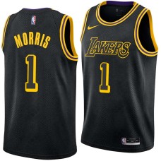 Los Angeles Lakers #1 Darius Morris Jersey -Black 2017-2018 City