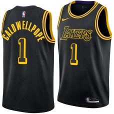 Los Angeles Lakers #1 Kentavious Caldwell-Pope Jersey -Black 2017-2018 City