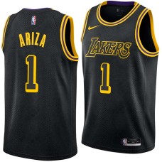 Los Angeles Lakers #1 Trevor Ariza Jersey -Black 2017-2018 City