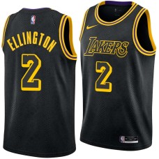 Los Angeles Lakers #2 Wayne Ellington Jersey -Black 2017-2018 City