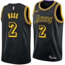 Los Angeles Lakers #2 Brandon Bass Jersey -Black 2017-2018 City