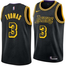 Los Angeles Lakers #3 Isaiah Thomas Jersey -Black 2017-2018 City