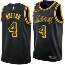 Los Angeles Lakers #4 Joe Hutton Jersey -Black 2017-2018 City