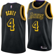 Los Angeles Lakers #4 Byron Scott Jersey -Black 2017-2018 City