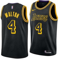 Los Angeles Lakers #4 Luke Walton Jersey -Black 2017-2018 City