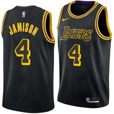 Los Angeles Lakers #4 Antawn Jamison Jersey -Black 2017-2018 City