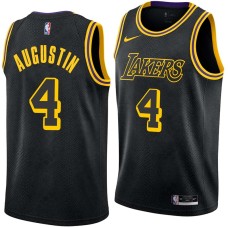 Los Angeles Lakers #4 DJ Augustin Jersey -Black 2017-2018 City