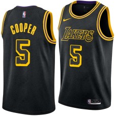 Los Angeles Lakers #5 Duane Cooper Jersey -Black 2017-2018 City