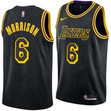 Los Angeles Lakers #6 Adam Morrison Jersey -Black 2017-2018 City