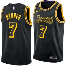 Los Angeles Lakers #7 Marty Byrnes Jersey -Black 2017-2018 City