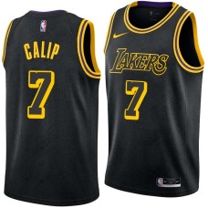 Los Angeles Lakers #7 Demetrius Calip Jersey -Black 2017-2018 City