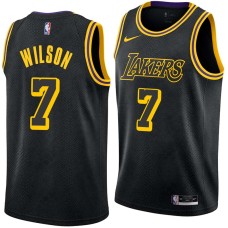 Los Angeles Lakers #7 Trevor Wilson Jersey -Black 2017-2018 City