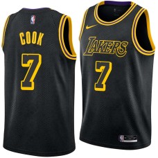 Los Angeles Lakers #7 Brian Cook Jersey -Black 2017-2018 City