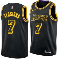 Los Angeles Lakers #7 Ramon Sessions Jersey -Black 2017-2018 City