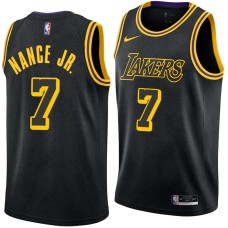 Los Angeles Lakers #7 Larry Nance Jr Jersey -Black 2017-2018 City