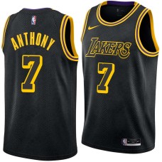 Los Angeles Lakers #7 Carmelo Anthony Jersey -Black 2017-2018 City