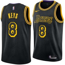 Los Angeles Lakers #8 Randolph Keys Jersey -Black 2017-2018 City