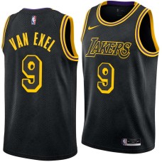 Los Angeles Lakers #9 Nick Van Exel Jersey -Black 2017-2018 City