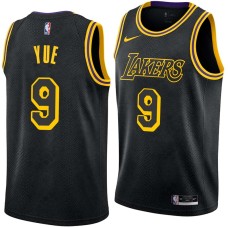 Los Angeles Lakers #9 Sun Yue Jersey -Black 2017-2018 City