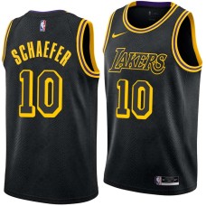 Los Angeles Lakers #10 Herm Schaefer Jersey -Black 2017-2018 City