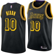 Los Angeles Lakers #10 Norm Nixon Jersey -Black 2017-2018 City