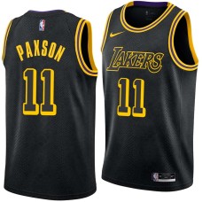 Los Angeles Lakers #11 Jim Paxson Jersey -Black 2017-2018 City