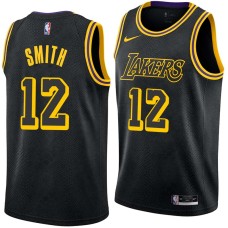 Los Angeles Lakers #12 Don Smith Jersey -Black 2017-2018 City