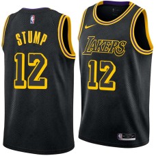 Los Angeles Lakers #12 Gene Stump Jersey -Black 2017-2018 City