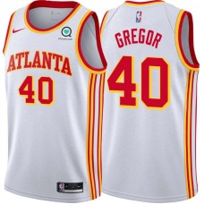 Atlanta Hawks #40 Gary Gregor Jersey -White