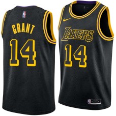 Los Angeles Lakers #14 Bud Grant Jersey -Black 2017-2018 City