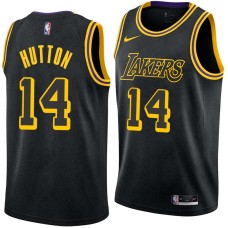 Los Angeles Lakers #14 Joe Hutton Jersey -Black 2017-2018 City