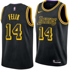 Los Angeles Lakers #14 Ray Felix Jersey -Black 2017-2018 City