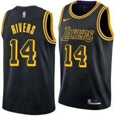 Los Angeles Lakers #14 David Rivers Jersey -Black 2017-2018 City