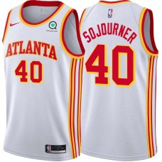 Atlanta Hawks #40 Mike Sojourner Jersey -White