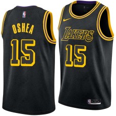 Los Angeles Lakers #15 Kevin O'Shea Jersey -Black 2017-2018 City