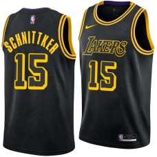 Los Angeles Lakers #15 Dick Schnittker Jersey -Black 2017-2018 City