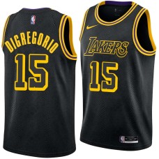 Los Angeles Lakers #15 Ernie DiGregorio Jersey -Black 2017-2018 City